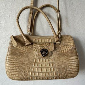 Brahmin cream alligator handbag